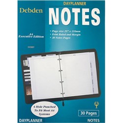 DAYPLANNER A4 DESK EDITION REFILLS 4 RING NOTES