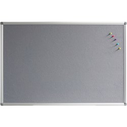 RAPIDLINE PIN BOARD 1800X900 GREY FELT ALUMINIUM FRAME