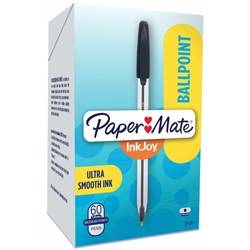 PAPERMATE 50 INKJOY BALLPOINT PEN 1.0MM BLACK PACK OF 60