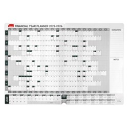 Sasco FINANCIAL Year Wall Planner 870x610mm Grey 1ST JULY - 30TH JUNE