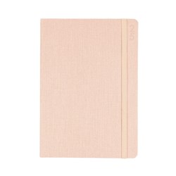 DEBDEN DESIGNER DIARY DAY TO PAGE TEXTURED FABRIC PEACH