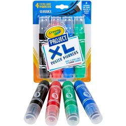 Crayola Project Poster Markers XL Classic Pack of 4 DISCONTINUED