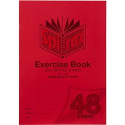 SPIRAX EXERCISE BOOK P101 A4 48 PAGE 9MM DOTTED THIRDS Minimum buy quantity of 20
