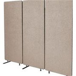 VISIONCHART ZIP ACOUSTIC DIVIDER SCREEN 3 PANEL 1650Hx1830W SAND