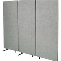 VISIONCHART ZIP ACOUSTIC DIVIDER 3 PANEL 1650Hx1830W SILVER