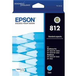 EPSON 812 DURABRITE ULTRA INK CARTRIDGE CYAN