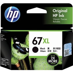 HP 67XL 3YM57AA BLACK INK CARTRIDGE HIGH YIELD