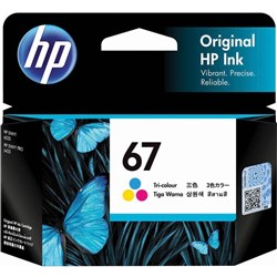 HP INK CARTRIDGE 67 TRI COLOUR 3YM55AA