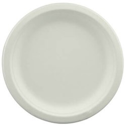 EARTH ECO SUGARCANE ROUND PLATE WHITE 180MM 7 INCH CTN500 NP9250