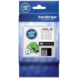 BROTHER LC432XL INK CARTRIDGE BLACK LC-432XLBK