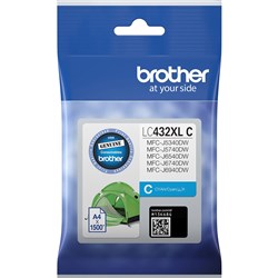 BROTHER LC432XLC HIGH YIELD CYAN INK CARTRIDGE