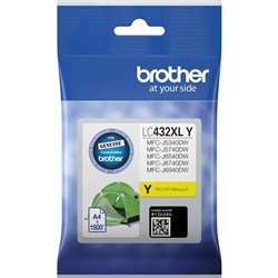 BROTHER LC432XLY HIGH YIELD YELLOW INK CARTRIDGE