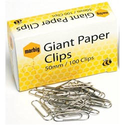 PAPER CLIPS GIANT 50MM BOX OF 100 141757