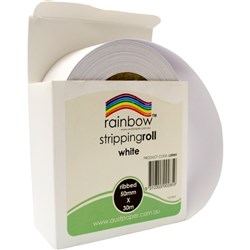 RAINBOW STRIPPING ROLL RIBBED 50mmx30m White