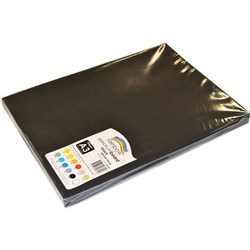 RAINBOW SPECTRUM BOARD 220GSM A3 Black Pack of 100 SPBA3B