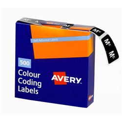 AVERY COLOUR CODING LABEL Mc 500 LABELS PER BOX 43227