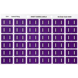 ALPHABETICAL COLOUR CODING LABEL SHEET I PK OF 180