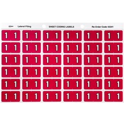 Avery Numeric Coding Label 1 Side Tab 25x38mm Magenta Pack of 180