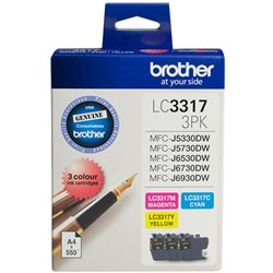 BROTHER LC3317 INKJET CARTRIDGE COLOUR 3 PACK