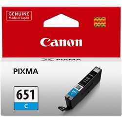 CANON INKJET CLI651 CARTRIDGE Cyan iP7260 MG6360 MG5460