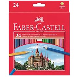 FABER-CASTELL CLASSIC PENCILS Coloured Assorted 24s