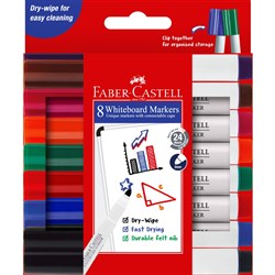 FABER-CASTELL WHITEBOARD MARKERS ASSORTED 8s