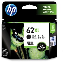 HP C2P05AA BLACK 62XL INK CARTRIDGE SUITS OFFICEJET 5740 C2P05AA