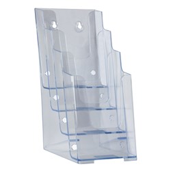 BROCHURE HOLDER DEFLECTO 77701 DL 4 TIER FREE STANDING WALL MOUNTABLE