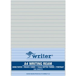 WRITER A4 EXAM PAPER 14mm Dotted Thirds Portrait Ream of 500