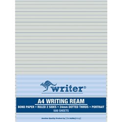 WRITER A4 EXAM PAPER 24mm Dotted Thirds Portrait Ream of 500