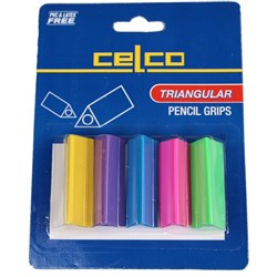 CELCO PENCIL GRIPS Assorted Colours Pk5