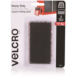 VELCRO BRAND 25554 STICK ON HEAVY DUTY 2 X 50X100MM BLACK