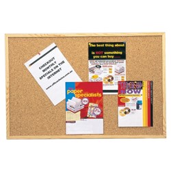 CORK BULLETIN BOARD WOODEN FRAME 900X600MM | 600X900MM