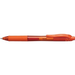 PENTEL ENERGEL X GEL INK PEN BL107 RETRACTABLE 0.7MM ORANGE Minimum buy quantity 12