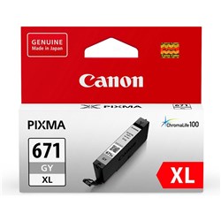 CANON CLI671XLGY INK CARTRIDGE Grey Extra Large