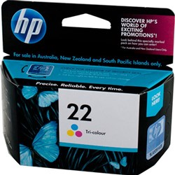 HP 22 C9352AA COLOUR INK CARTRIDGE 170 PAGES LY