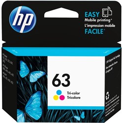 HP 63 TRI COLOUR INK 165 pages F6U61AA