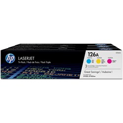 HP 126A CMY INK CARTRIDGE Tri Pack 1,000 pages