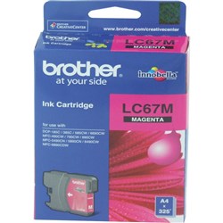 BROTHER LC67M COL INK CARTRIDGE MAGENTA SUITS DCP-385C