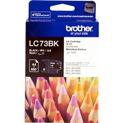 BROTHER LC73BK INKJET HY BLACK 600 PAGES