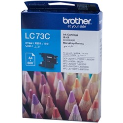 BROTHER LC73C INKJET HY CYAN Suit J6510dw / 6710 / 6910 / 600 Pgs