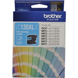 BROTHER LC135XLC INKJET CARTRIDGE Cyan 1200pg High Yield