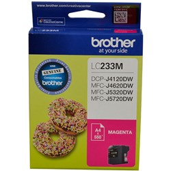 BROTHER LC233M INK CARTRIDGE Magenta 550 page