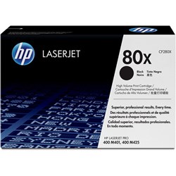 HP 80X BLACK TONER CARTRIDGE 6900 Pages CF280X