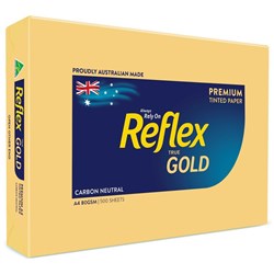 A4 REFLEX COPY PAPER GOLD 80GSM REAM