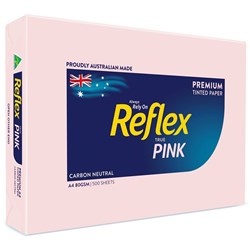 A4 REFLEX COPY PAPER PINK 80GSM REAM