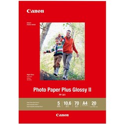 A4 CANON PP301A4 PHOTO PAPER PLUS GLOSSY 265GSM 20 SHEETS PACK