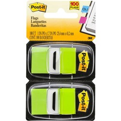 POST-IT FLAG TWIN PACKS 680-BG2 BRIGHT GREEN PK2