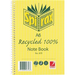 SPIRAX 813 A6 RECYCLED NOTEBOOK 100 PAGE