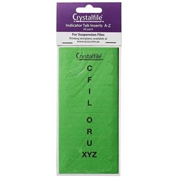 CRYSTALFILE CRYSTAL TAB INSERTS Green PK50 NEW STYLE ROUNDED OVAL